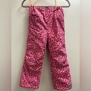 Hanna Anderson Pink Leopard Kids Snow Pants